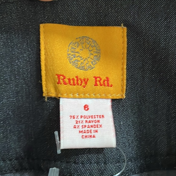 RUBY RD beaded Embellished Denim JEAN JACKET blazer coat With 2 pockets Size 6 - Picture 7 of 10